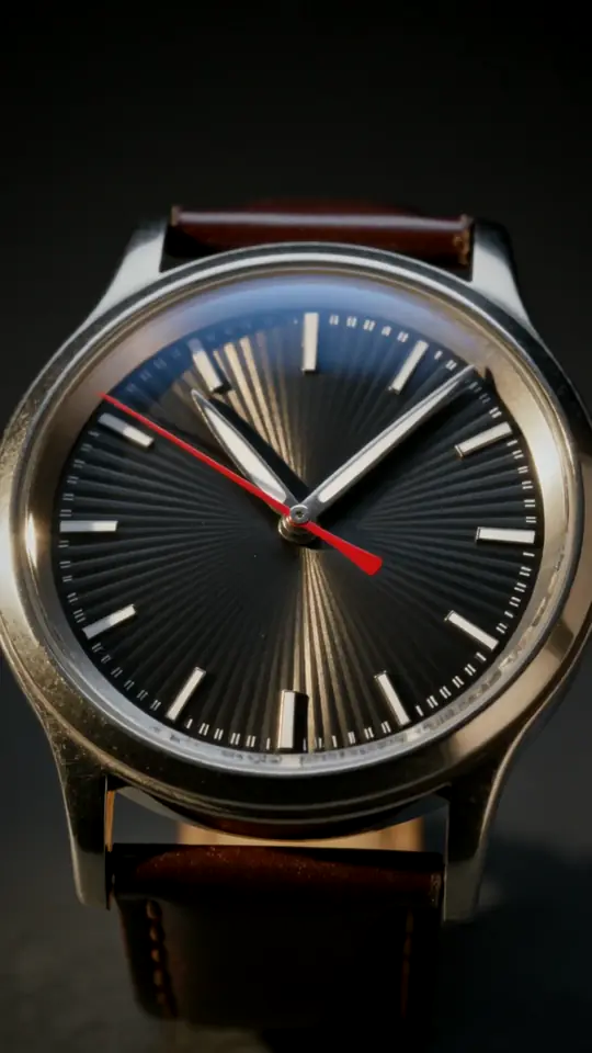 A watch face in low light, from one of the ten films