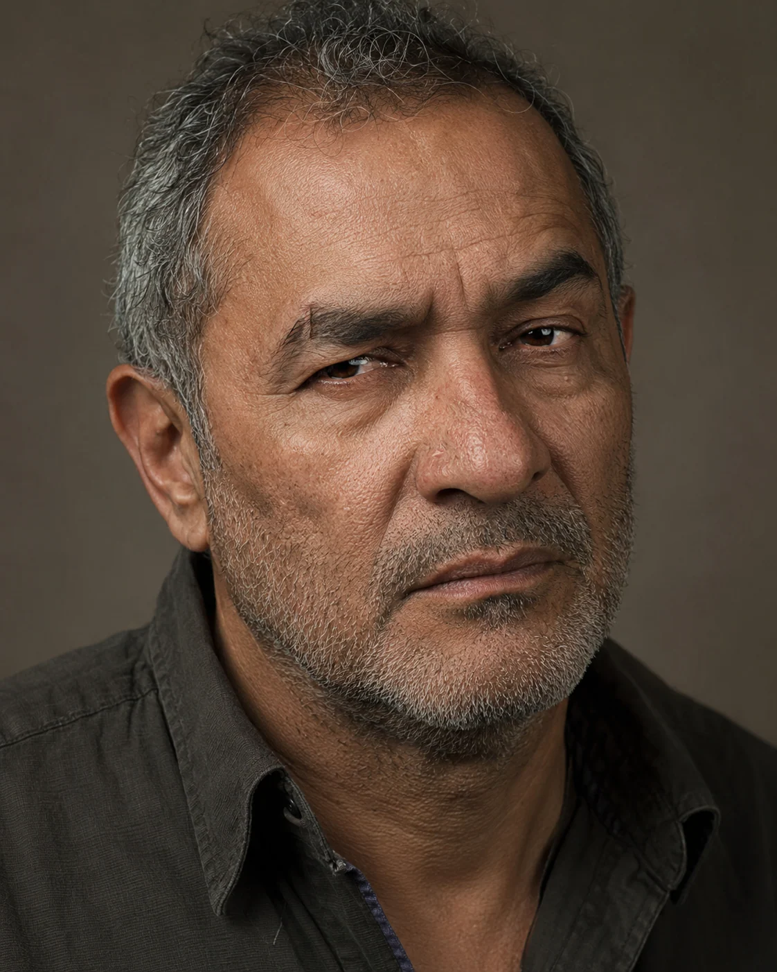 Portrait lighting study with softer illumination across the face