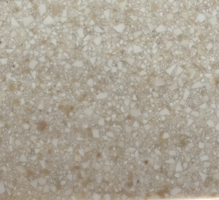 Close-up of Eggy: upcycled organic waste locked into bio-resin.